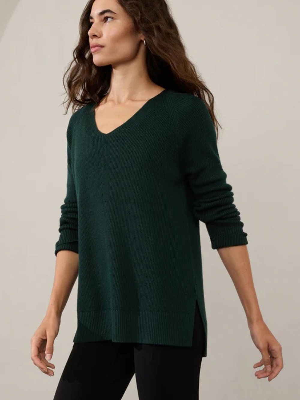 Athleta Hanover Refined V-Neck Sweater